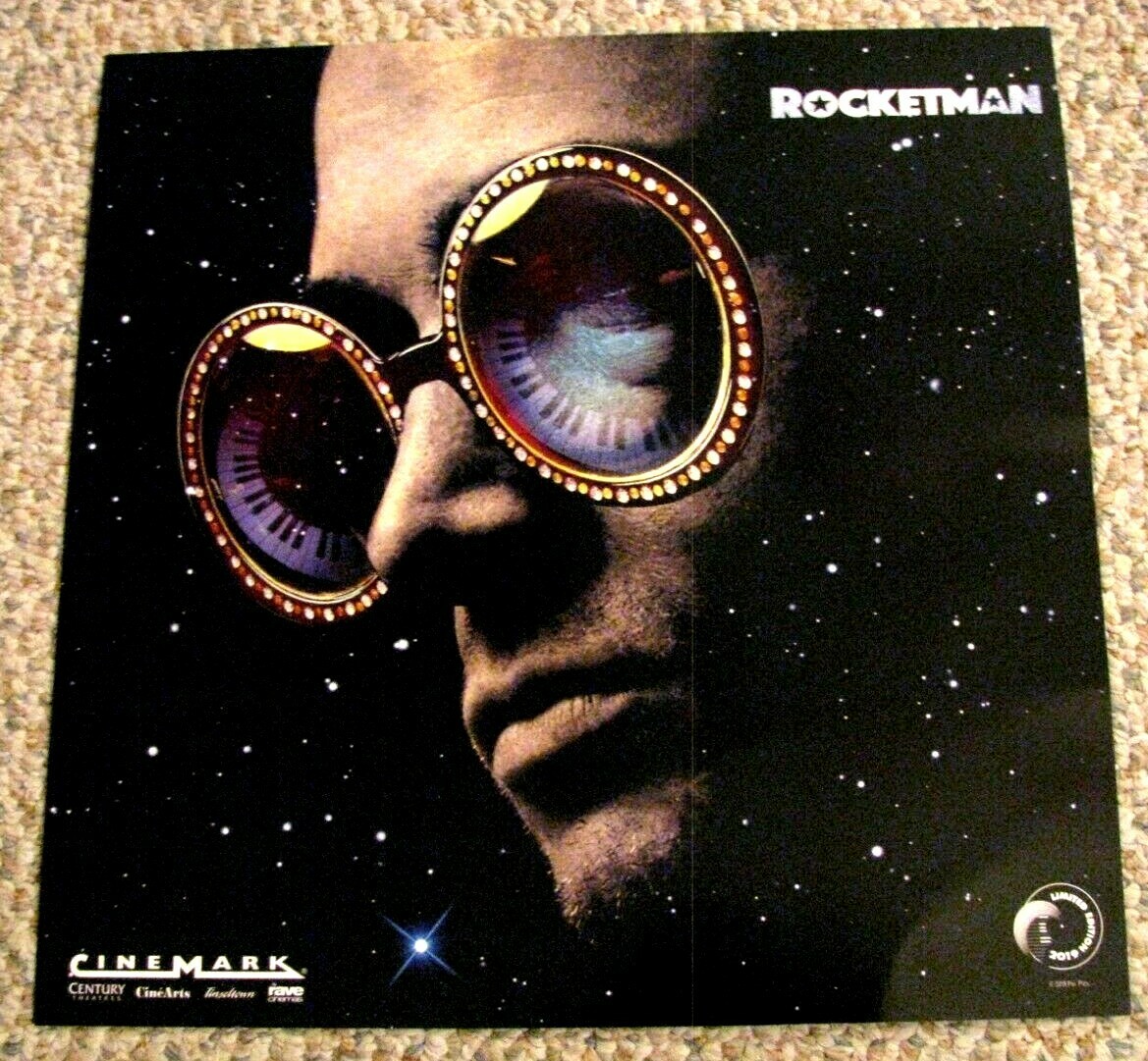 ELTON JOHN~”ROCKETMAN ” 12″ by 12″ Promotional Flat Movie Giveaway Free Shipping