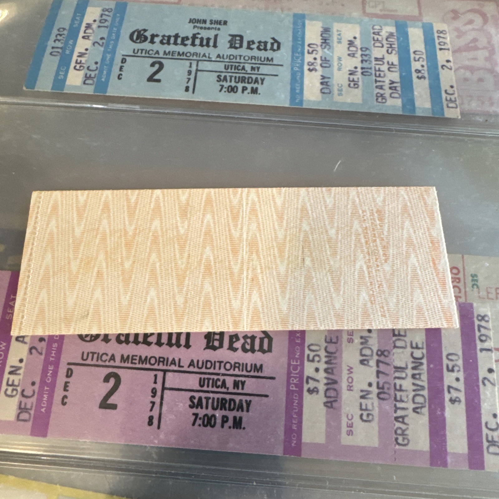 GRATEFUL DEAD TICKET 1978 MINT – CURTIS HIXON HALL TAMPA FLORIDA GARCIA WEIR