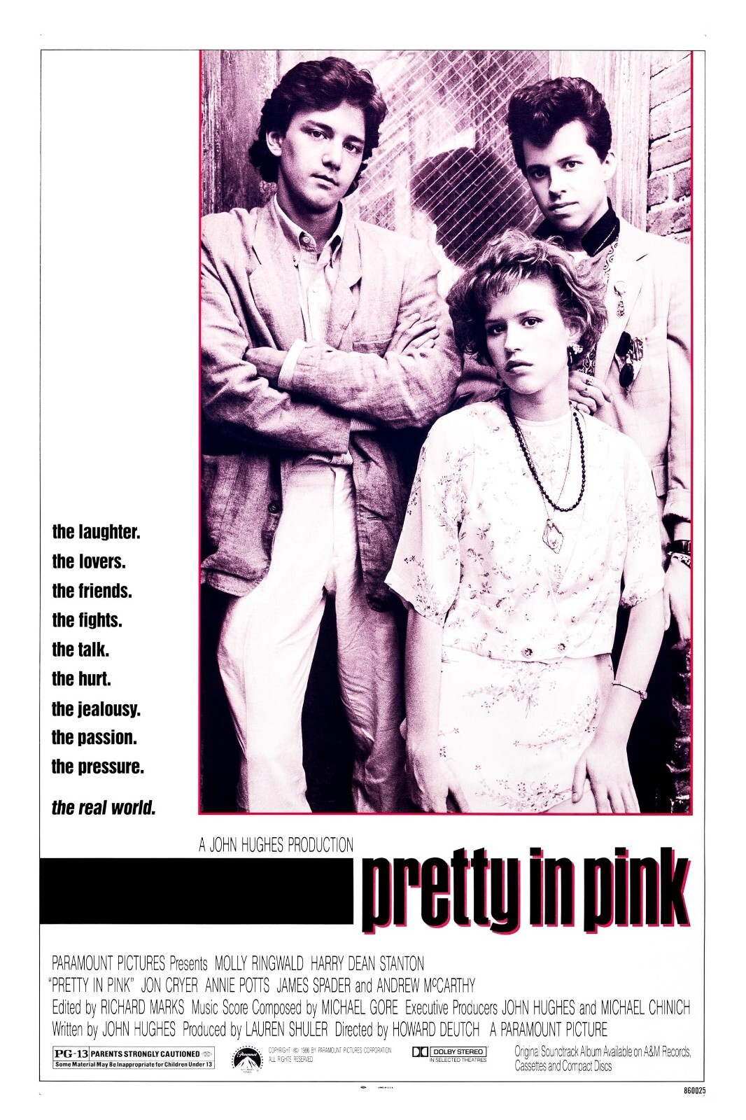 Pretty In Pink movie poster (a) – 11 x 17 inches Molly Ringwald, Andrew McCarthy