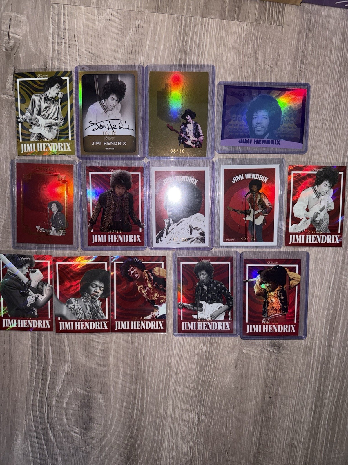 Jimi Hendrix Keepsake Lot of 13 Numbered Cards (/10 & /50) + Rare Insert