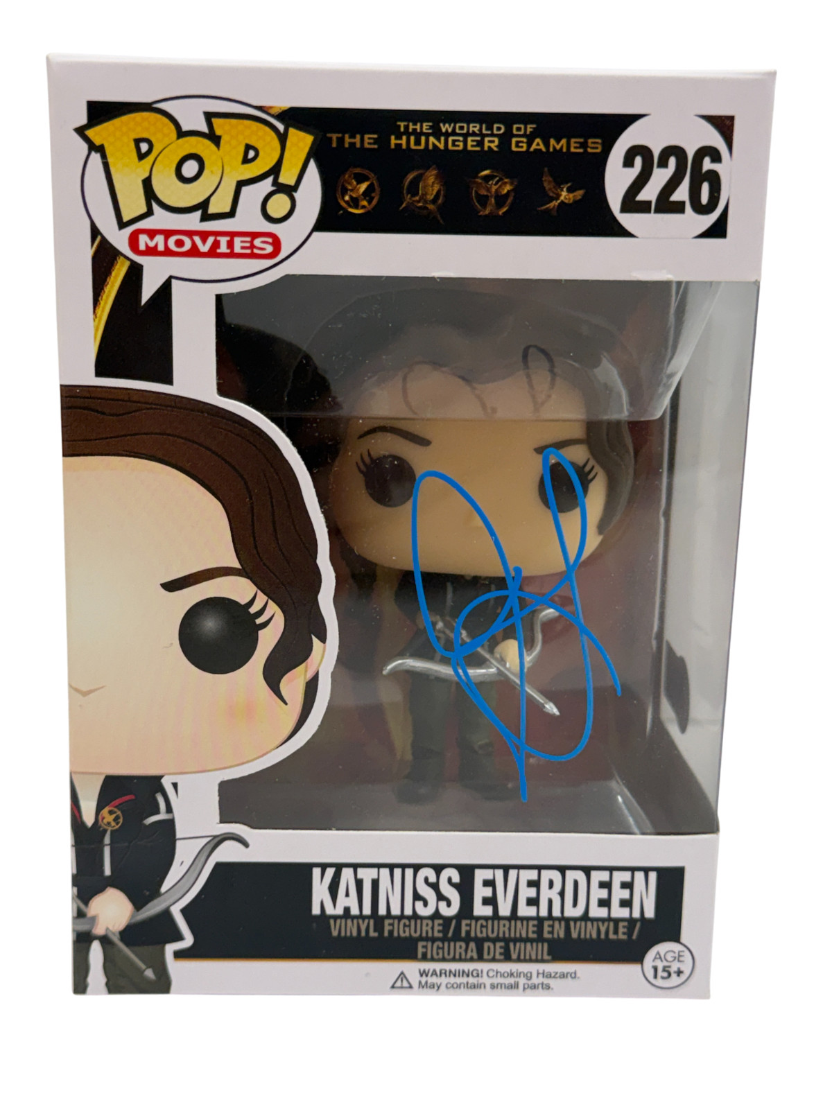 Jennifer Lawrence Signed Katniss Everdeen Funko 226 The Hunger Games Beckett