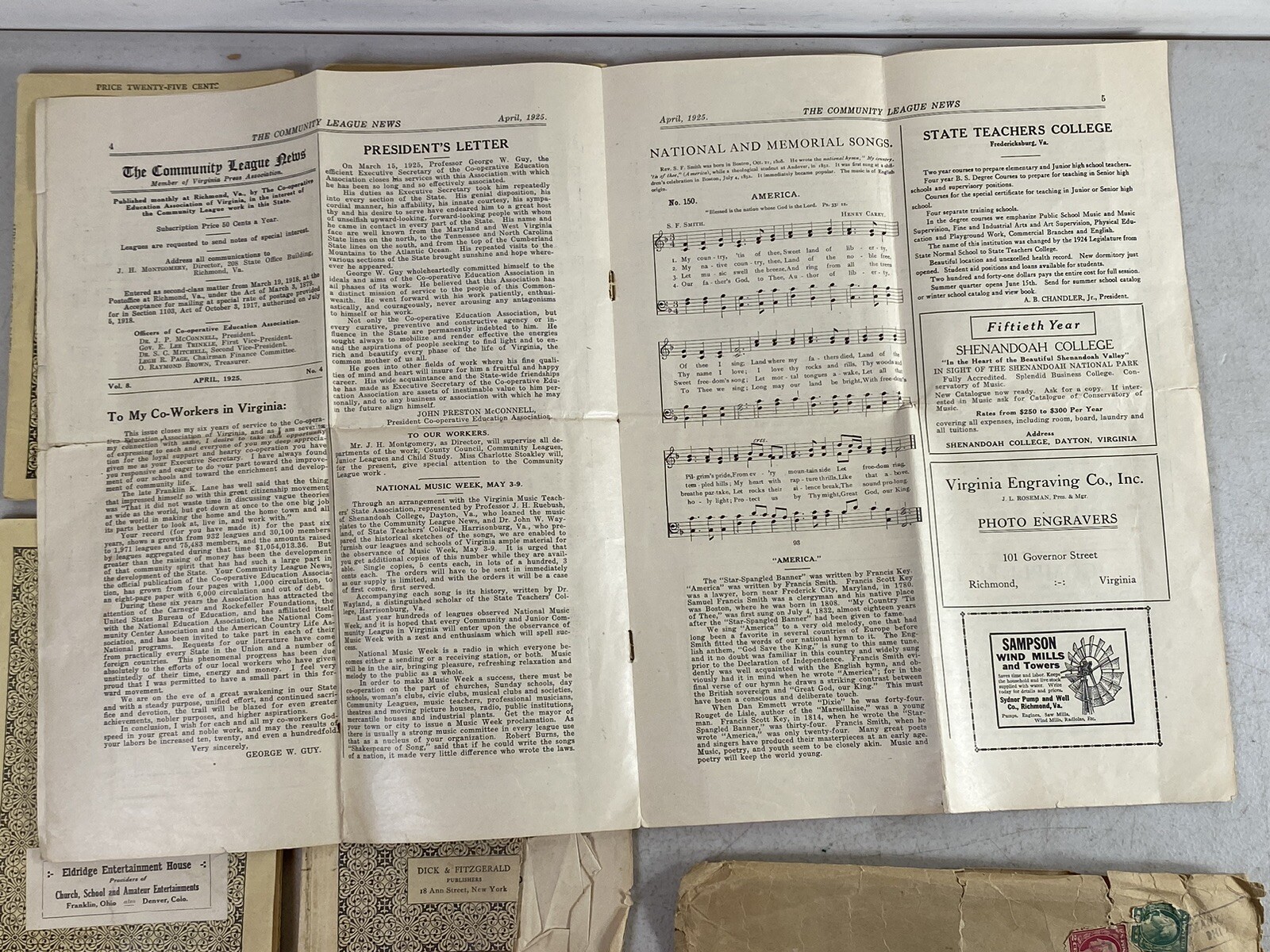 VA Education 1925 League Newspaper Eldridge Entertainment House Play Book 143F38