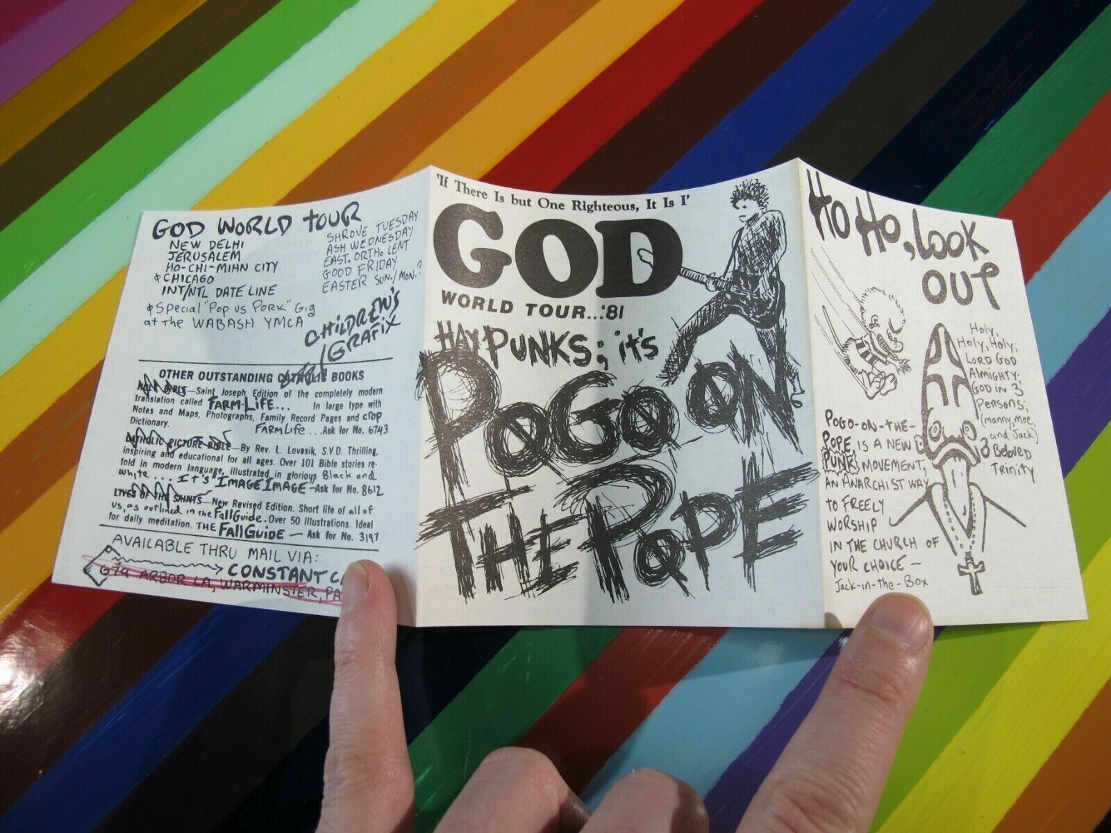vtg underground comic comix Pogo On the Pope 1981 Constant Cause punk alt