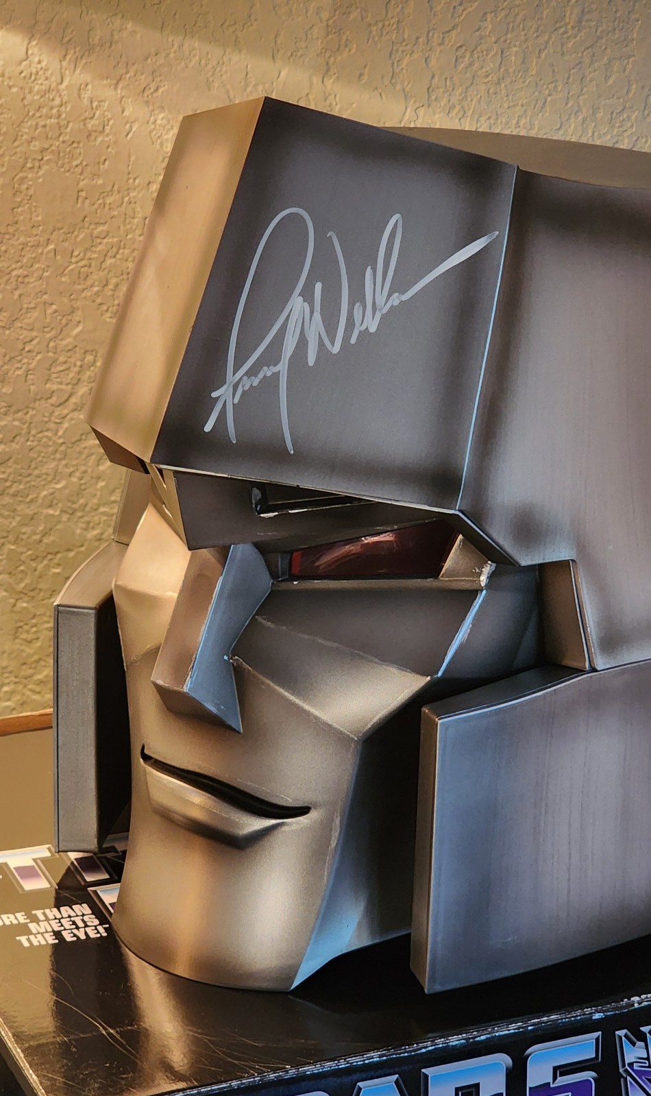 FRANK WELKER SIGNED MEGATRON FULL SIZE HELMET TRANSFORMERS LEGEND Autograph