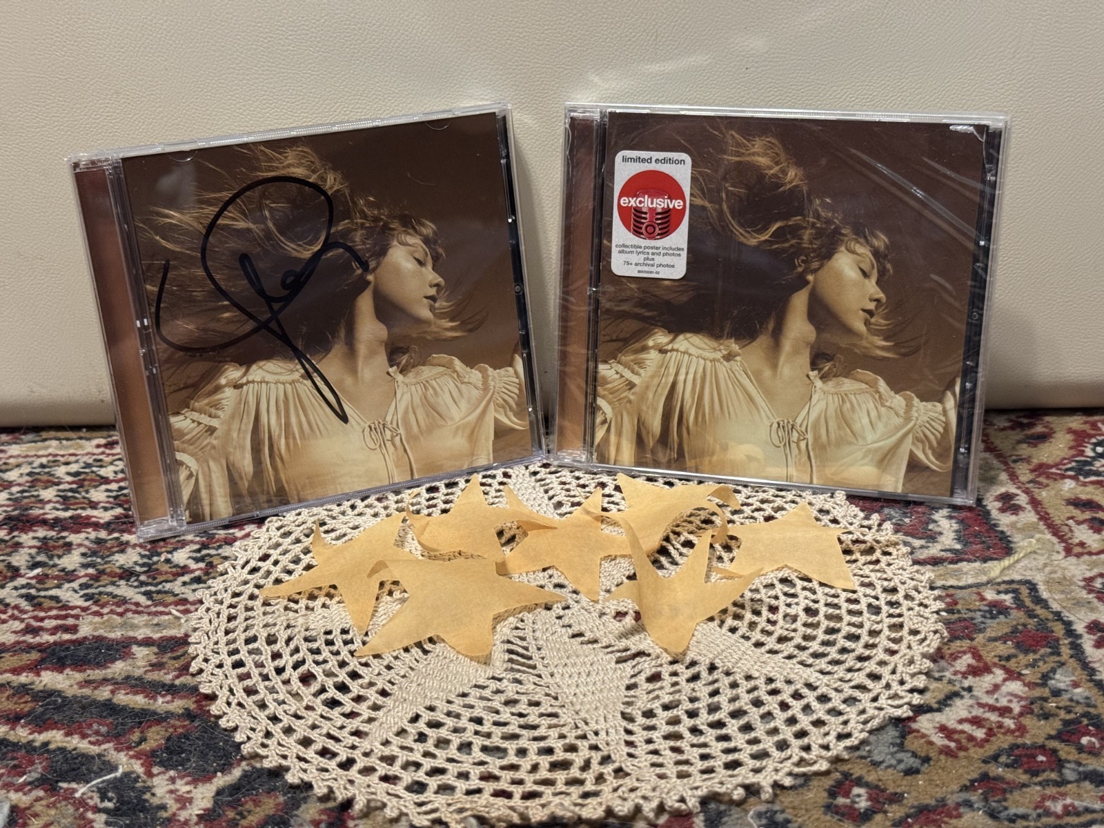 Taylor Swift Fearless (Taylor’s Version) Signed Autographed CD Bundle + Confetti