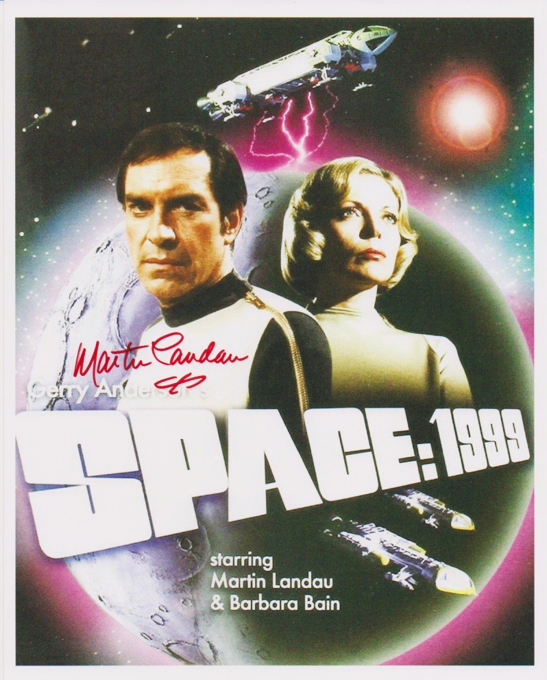 MARTIN LANDAU signed SPACE 1999 color 8×10 w/ coa GREAT SCI-FI TV MINI-POSTER