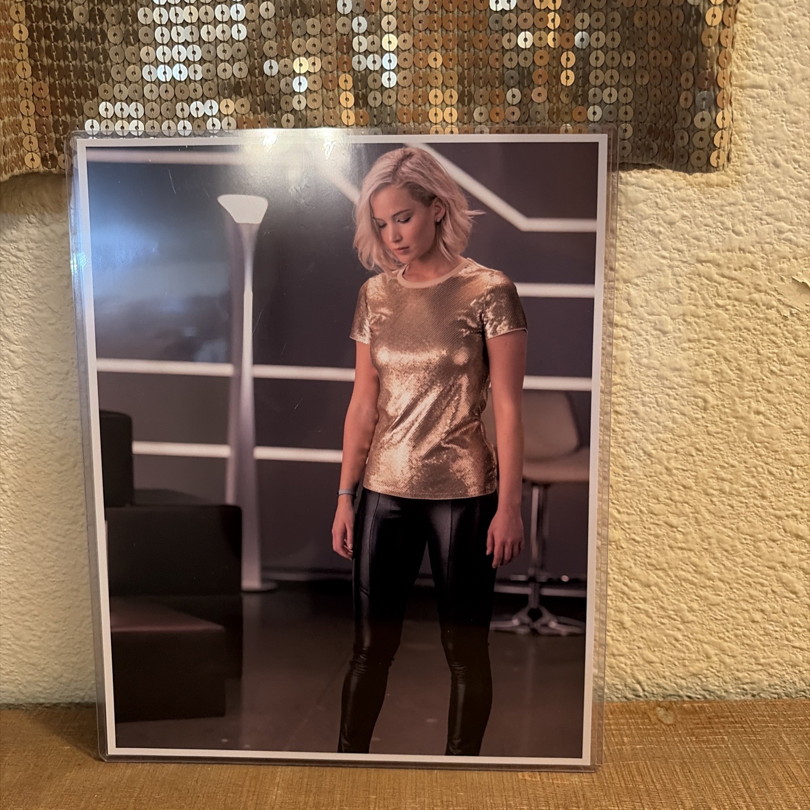 Jennifer Lawrence, Passengers, Gold sequin top with COA