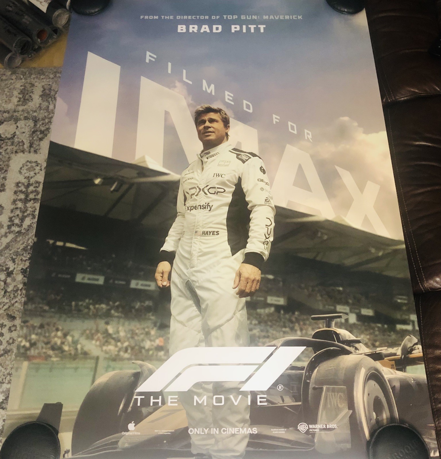 F1 Original DS Double Sided 27×40 Movie Poster Brad Pitt IMAX Version RARE NM
