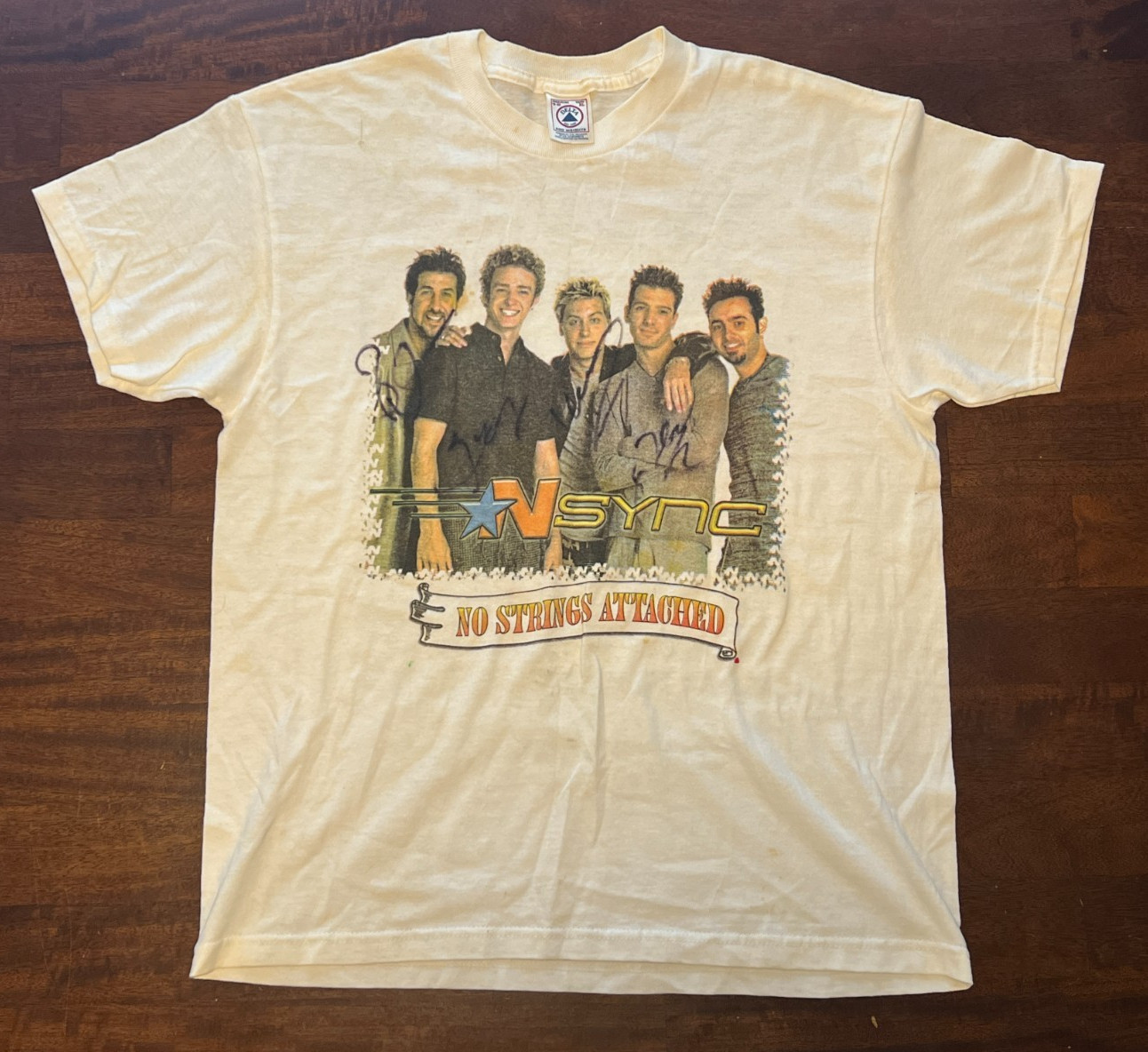 Vintage Y2K 2000 NSYNC No Strings Attached US Tour Concert Band T-Shirt Youth XL