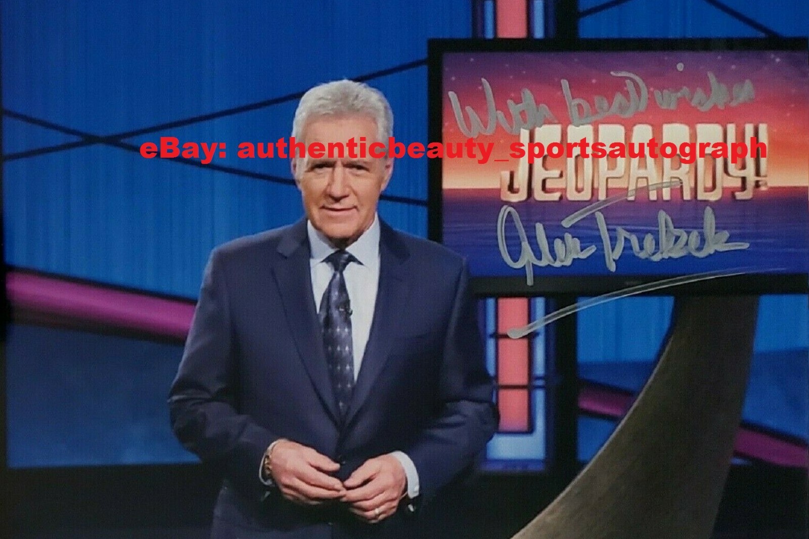ALEX TREBEK JEOPARDY TV HOT GAME SHOW LEGEND SIGNED 12×18 MOVIE PHOTO REPRINT RP