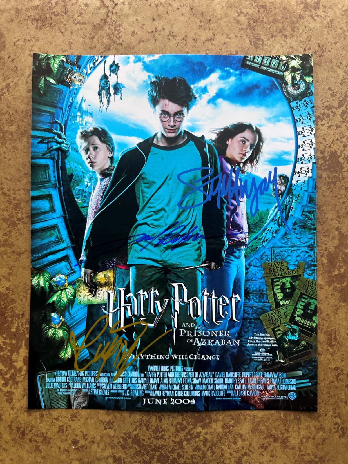 ⚡ Harry Potter Prisoner of Azkaban Signed 8×10 Radcliffe Watson Grint