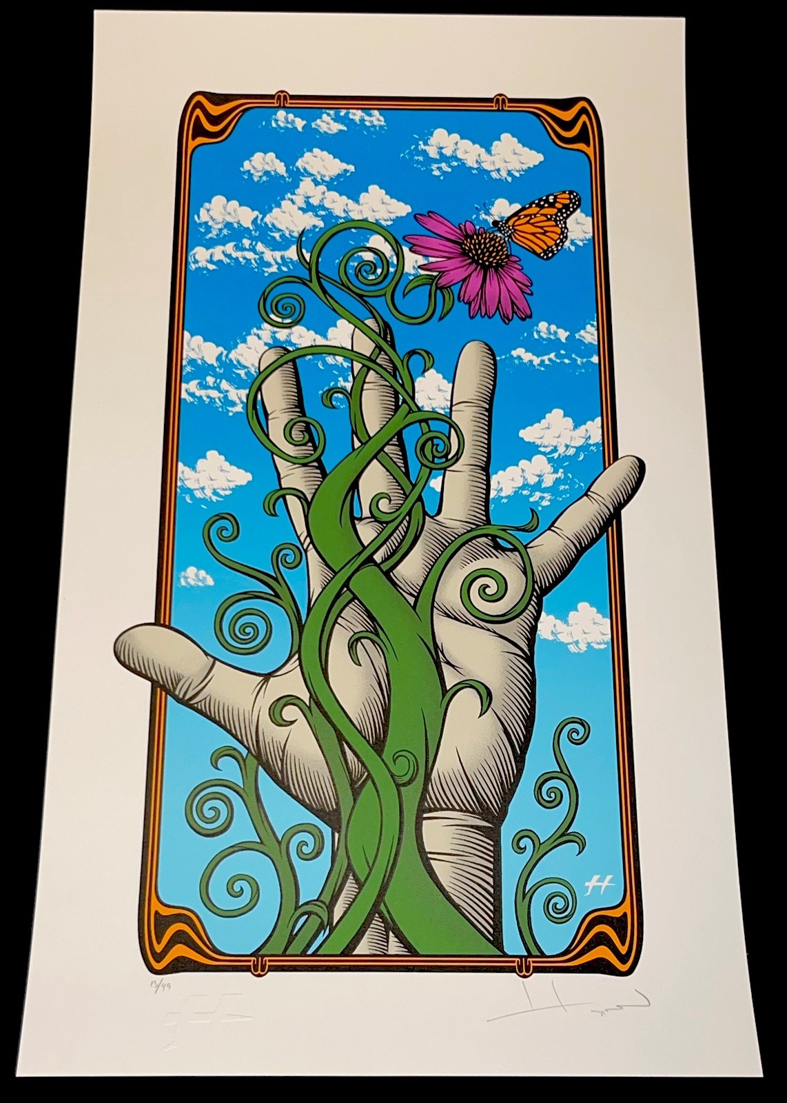 Pearl Jam Justin Hampton “In Bloom” fine art Print Poster #13/49 not vinyl