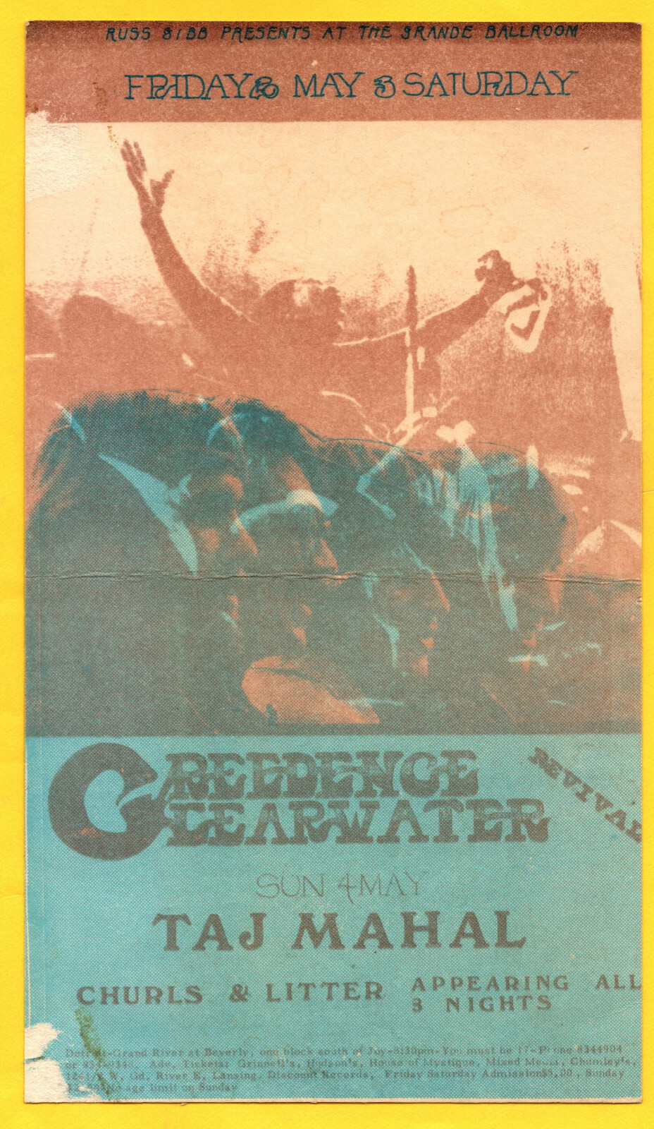 CrEEdence CLearWater ReViVaL Grande BaLLrOOm RGP134 RuSS GiBB PreSentS Postcard