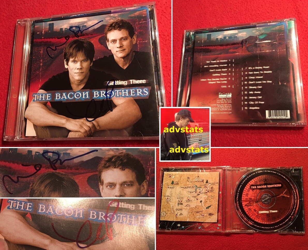 Authentic autograph KEVIN, MICHAEL signed THE BACON BROTHERS CD Getting There nm