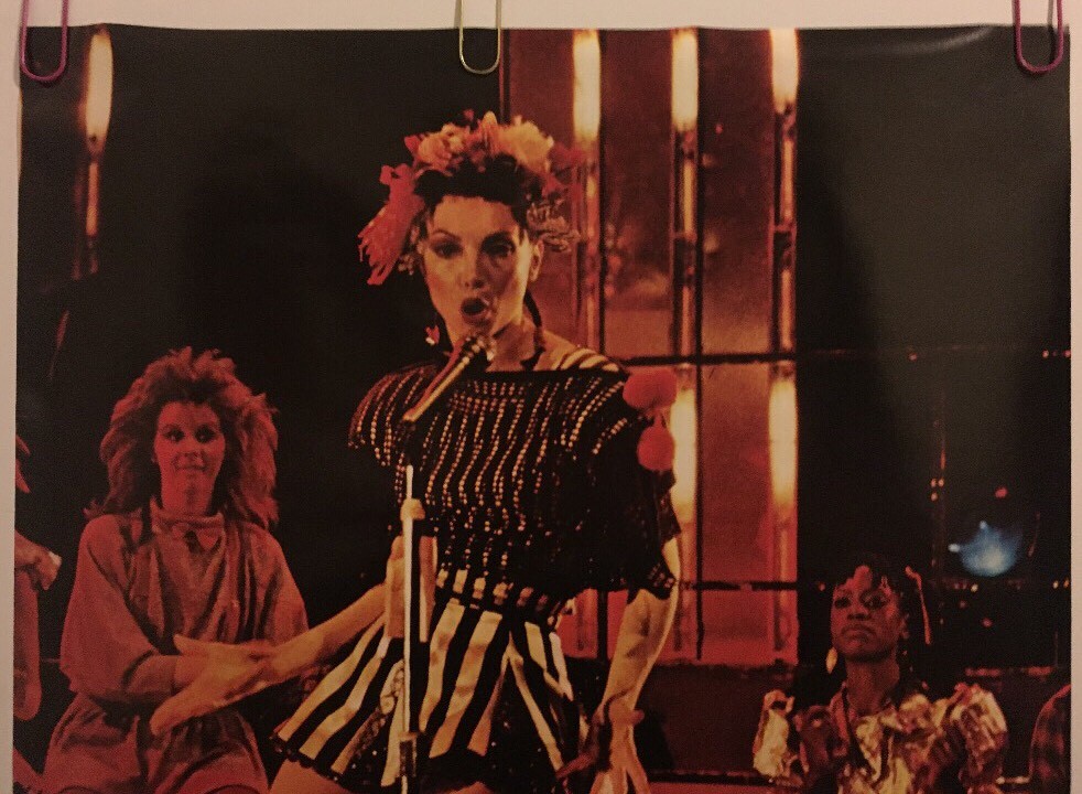 Original Vintage Poster Toni Basil Pace 1982 Holmes McDougall Music pin-up 1980s