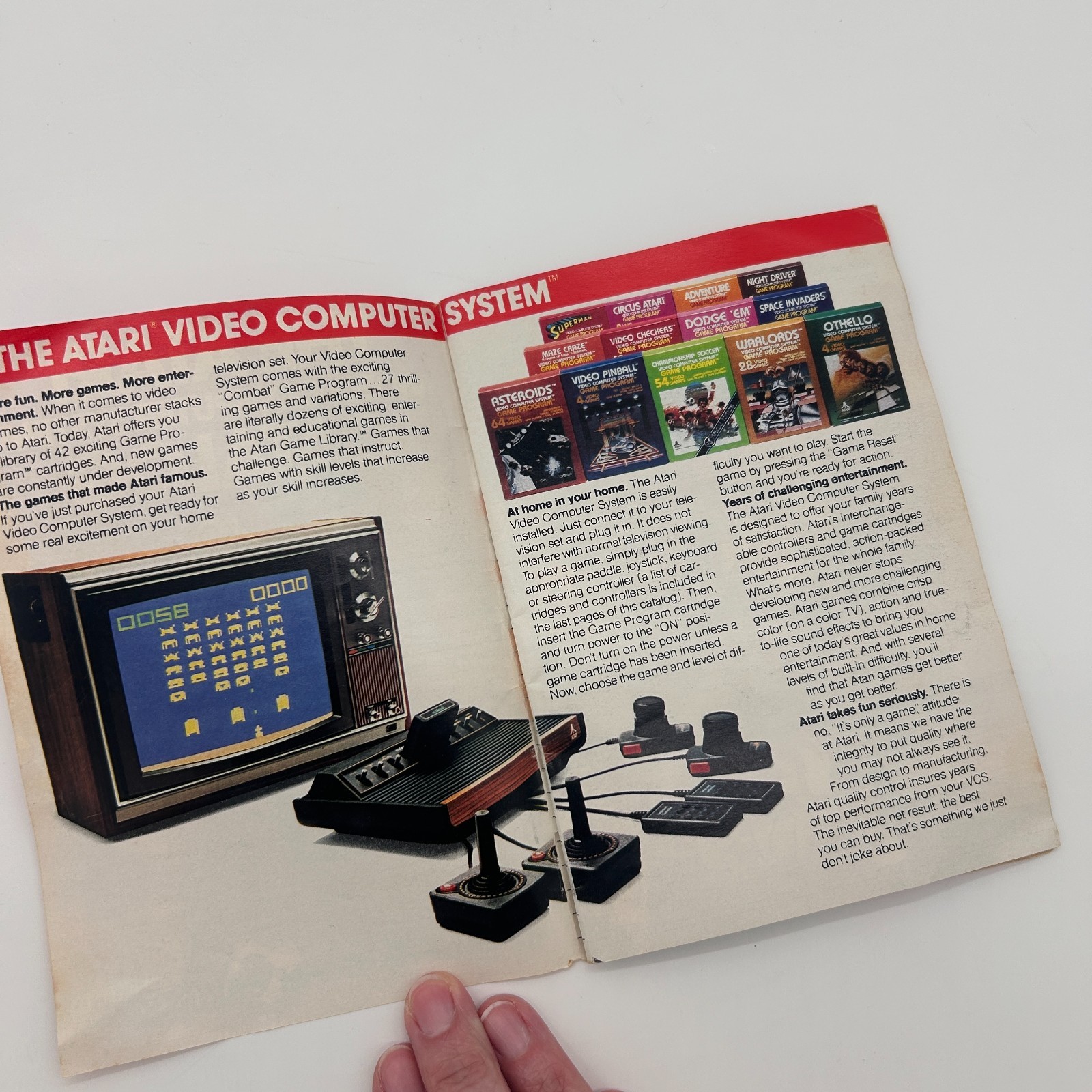 1981 Atari Video Computer System Catalog 43 Game Program Cartridges Booklet Book