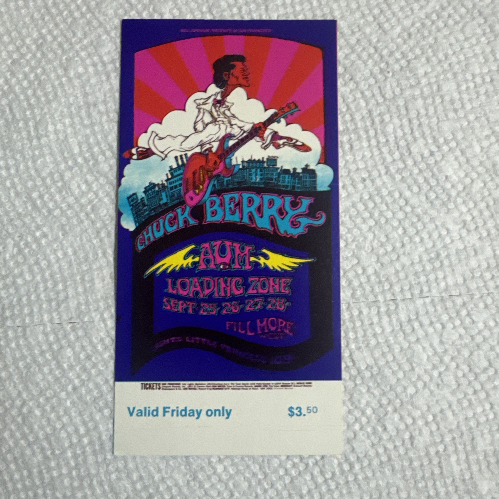 Bill Graham Fillmore West Card BG-193 Chuck Berry AUM Loading Zone