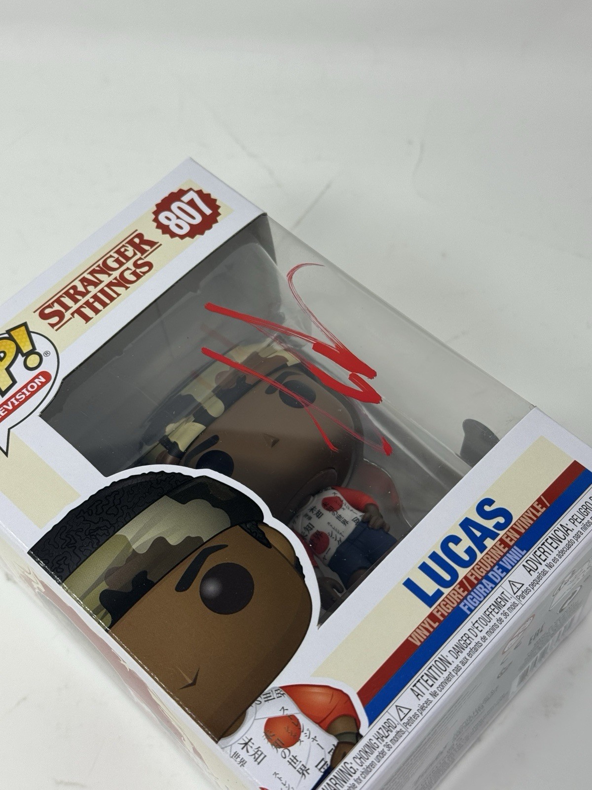 Caleb McLaughlin Stranger Things Signed Autograph Lucas Funko Pop 807 BAS COA