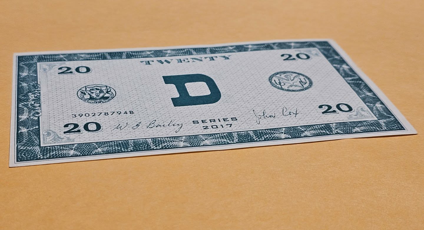 Soylent Green (1973) – Original Movie Prop $20 Bill – Charlton Heston
