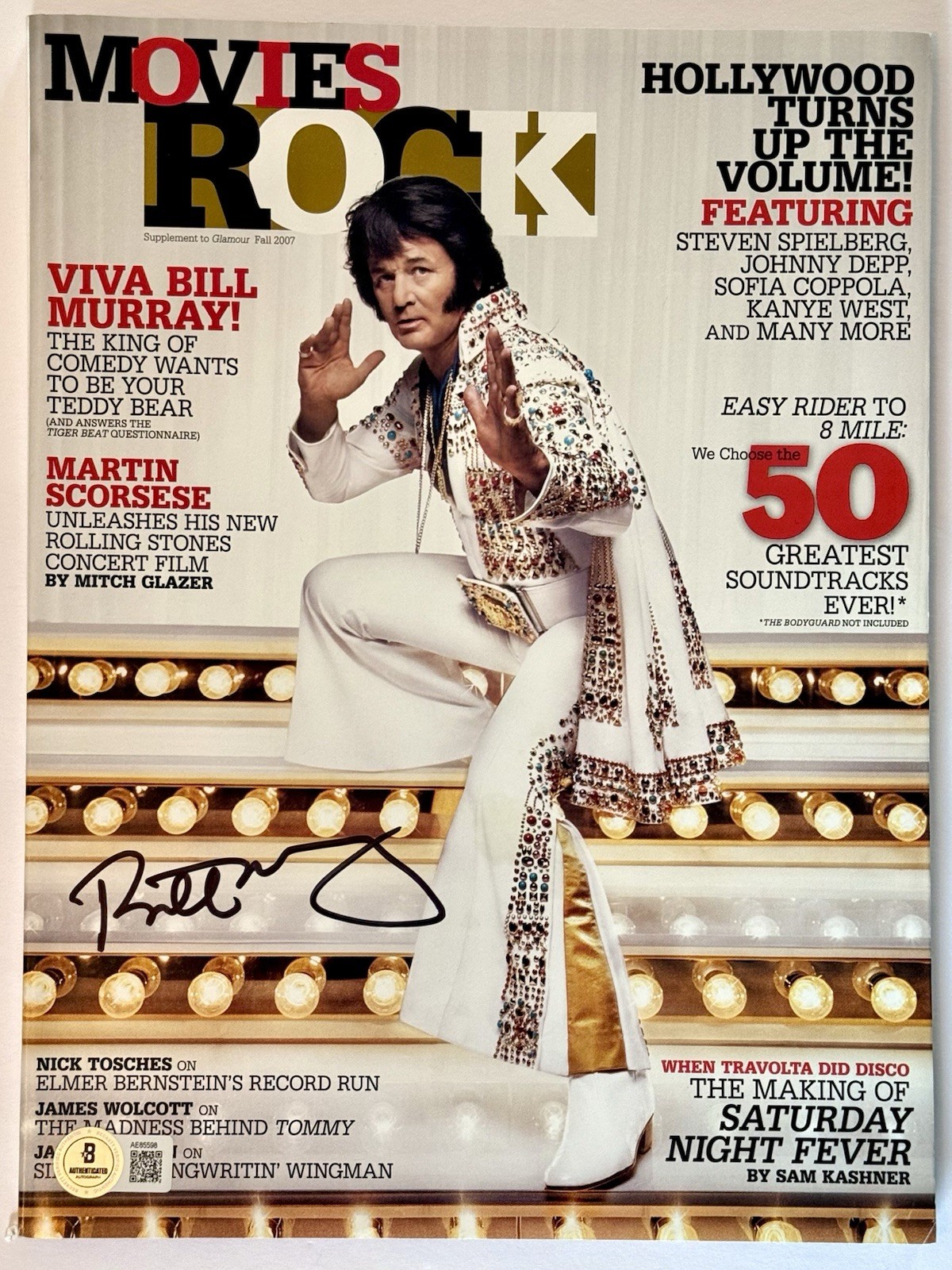 Bill Murray signed Magazine as Elvis Presley beckett loa movie star