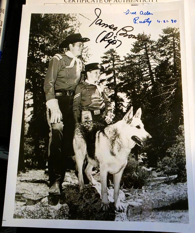 RIN TIN TIN signed by Lee Aaker & James Brown 8×10 with UACC COA …