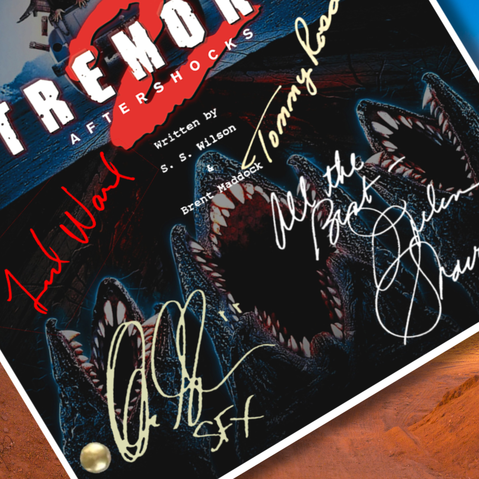 Tremors 2 Script Signed Autograph Reprints Tremors II: Aftershocks | Horror