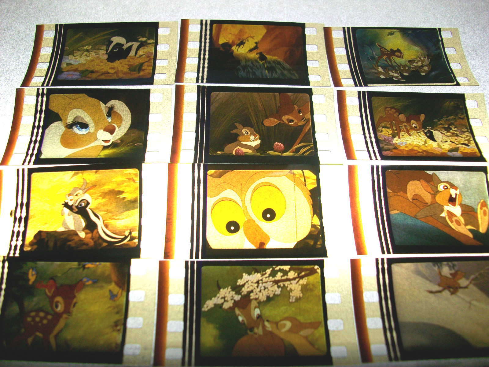 BAMBI Animation Film Cell Lot of 12 – collectible compliments movie dvd poster