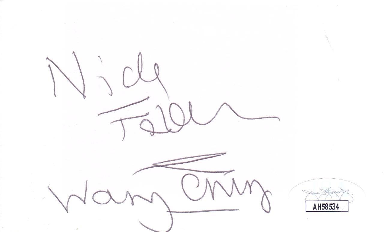 NICK FELDMAN Signed 3X5 Index Card Singer/Wang Chung Band JSA AH58534