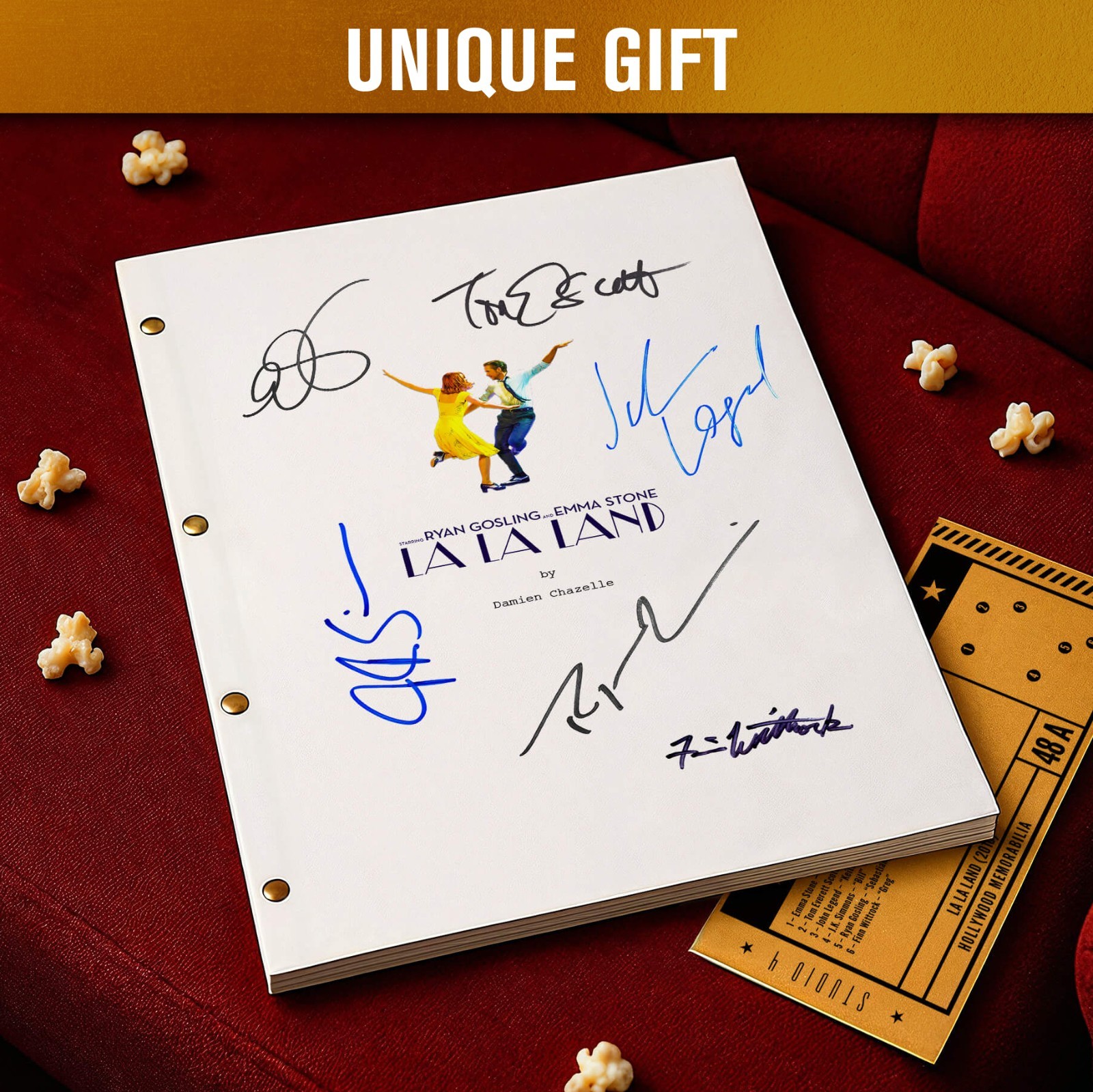 LA LA LAND (2016) Signed Movie Screenplay Script Autograph Preprint Memorabilia