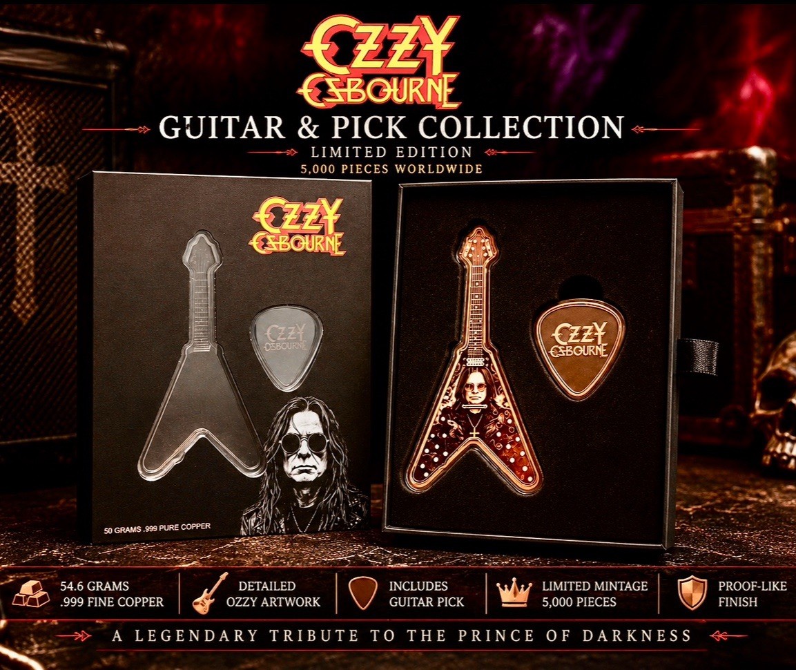 Ozzy Osbourne Guitar & Pick Collection Limited Edition 54.6g .999 Fine Copper 5K