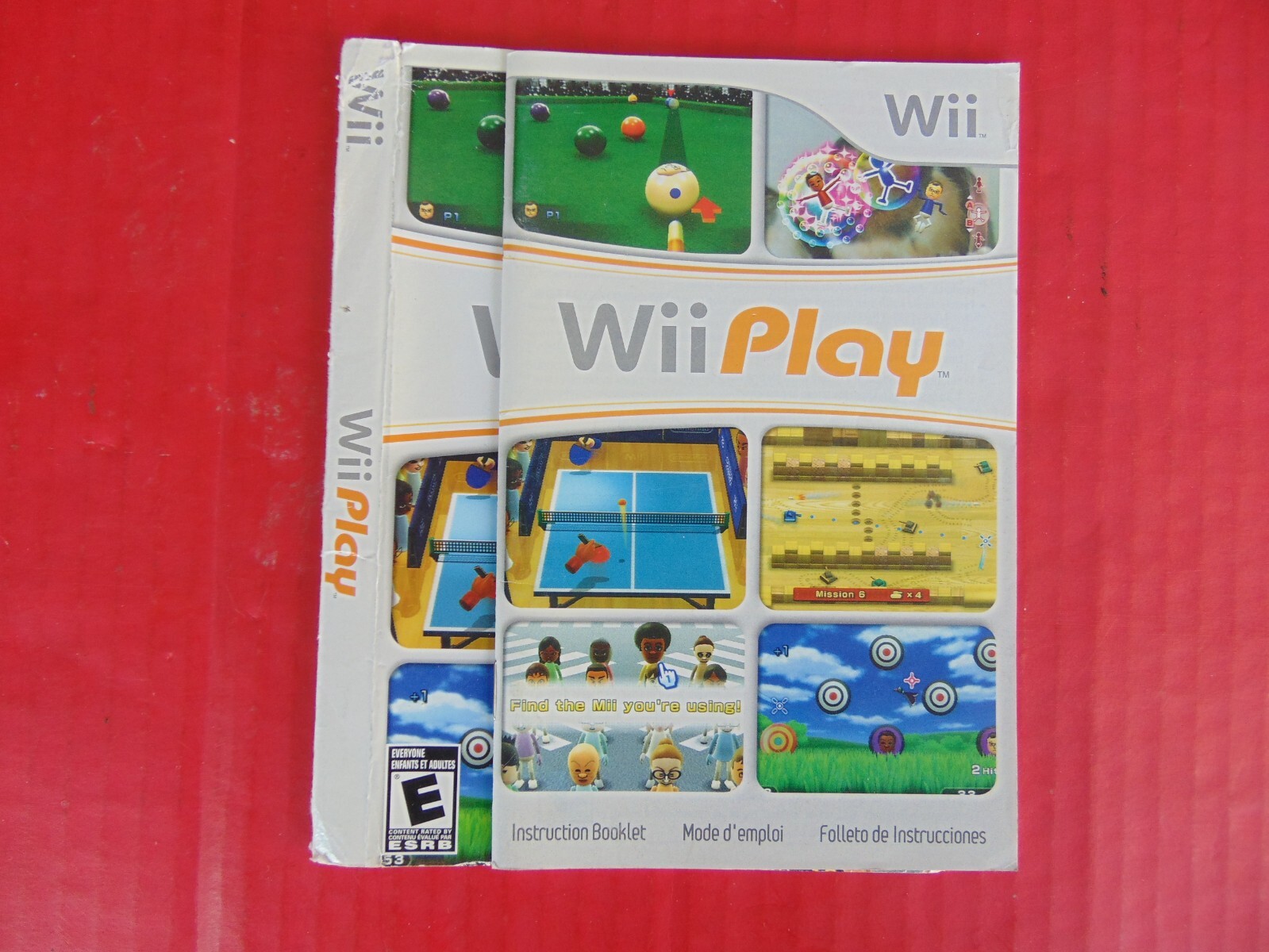 COVER ART & INSTRUCTION MANUAL ONLY Nintendo Wii Play NO Video Game