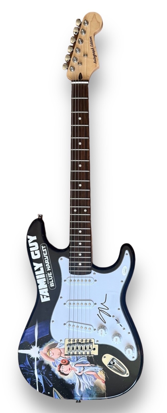 Seth MacFarlane Signed Guitar Custom Graphics JSA COA Family Guy Star Wars