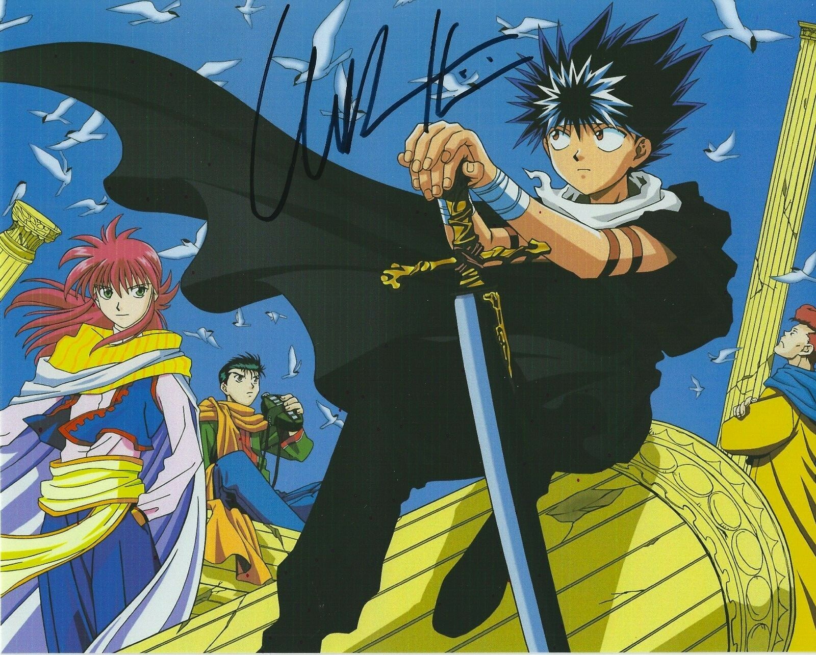 CHUCK HUBER Signed 8 x 10 Photo Anime Voice Actor FREE SHIPPING Autographed