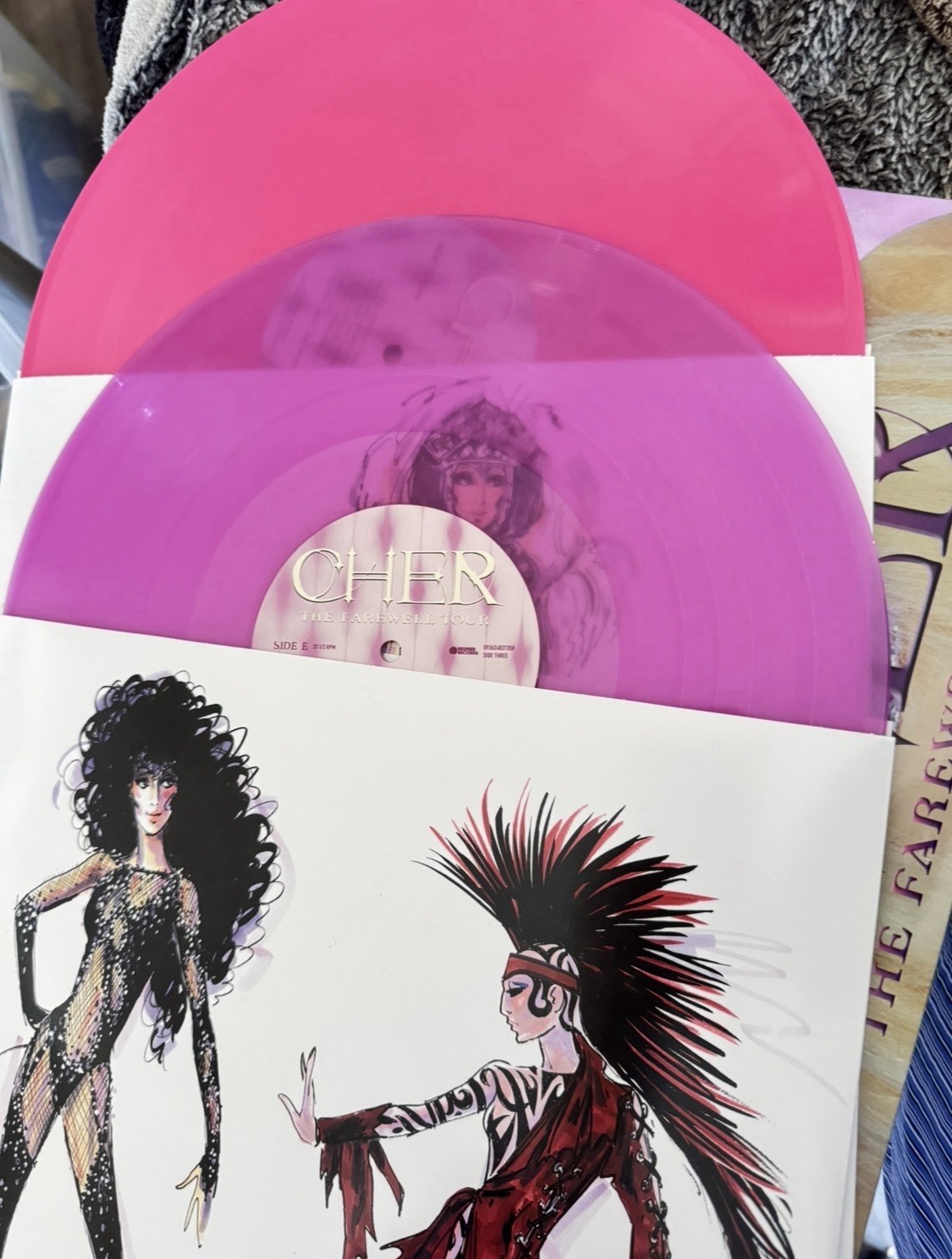 Cher , Signed Autographed , Farewell Tour Double Lp , Icon