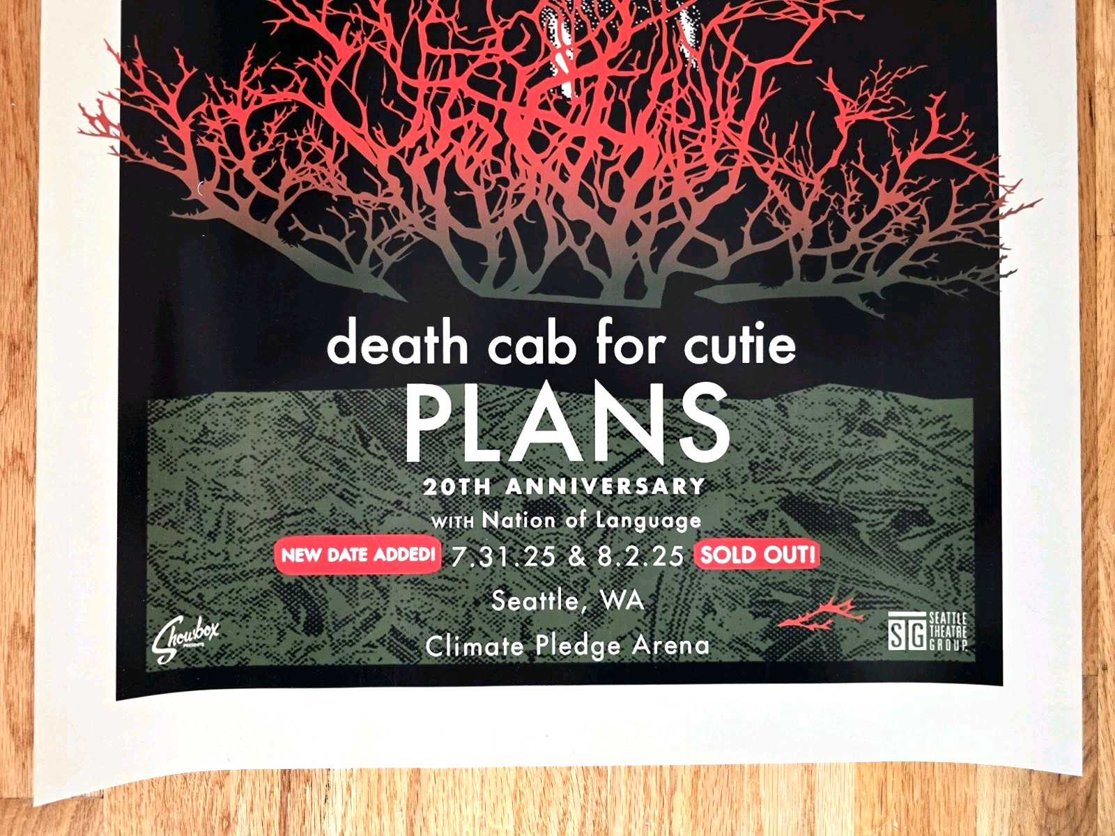 Death Cab For Cutie – Climate Pledge Arena, Seattle, WA 7/31/25 & 8/2/25 – RARE!
