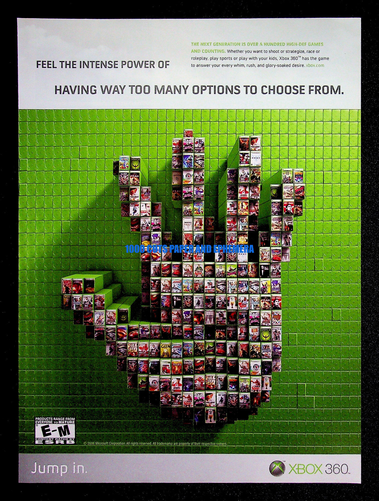 Microsoft Xbox 360 Games 2006 Trade Print Magazine Ad Poster ADVERT