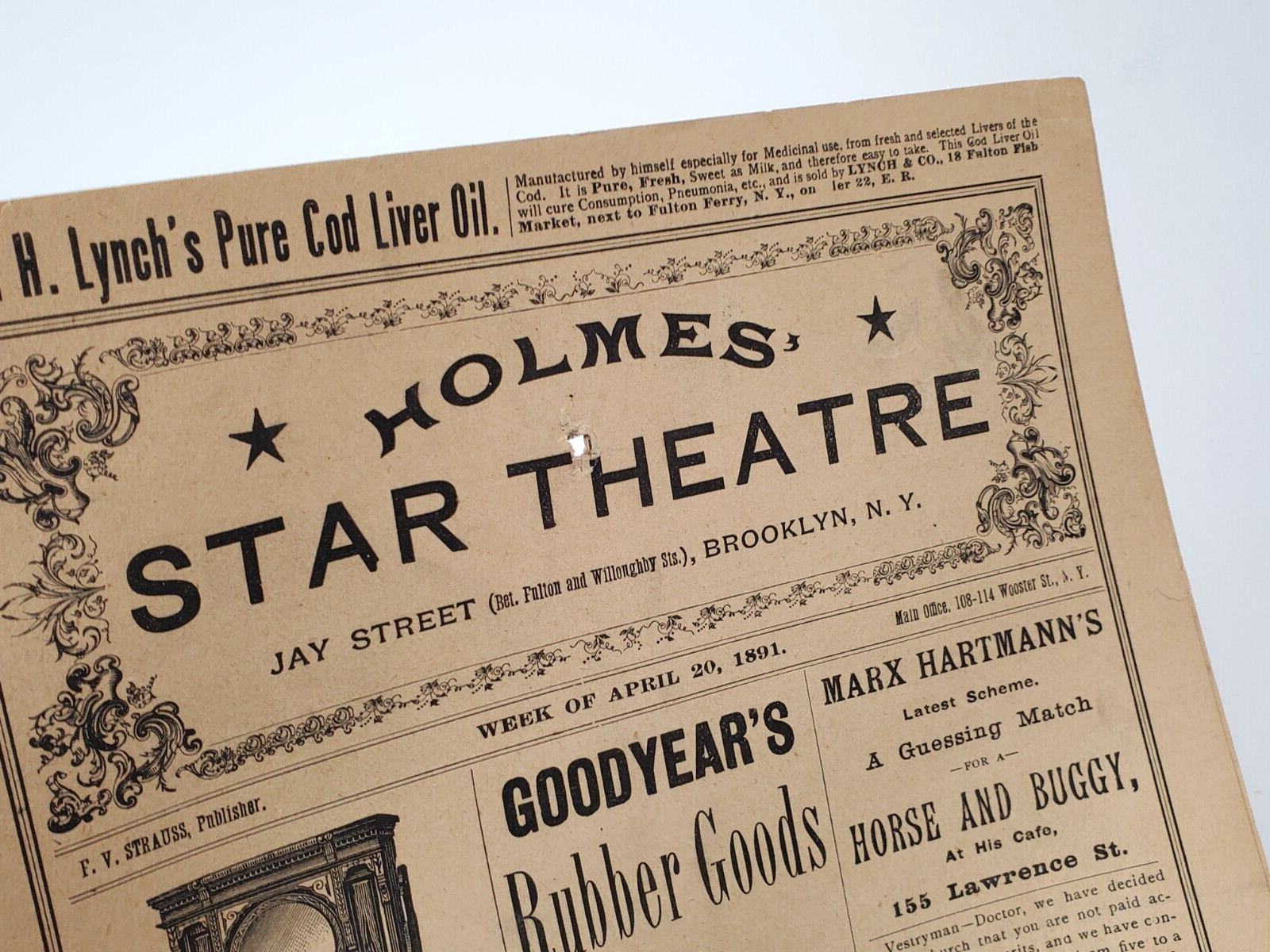 Vintage Theatre Material Uncle Tom Cabin Minstrels Various Old Items, 1891