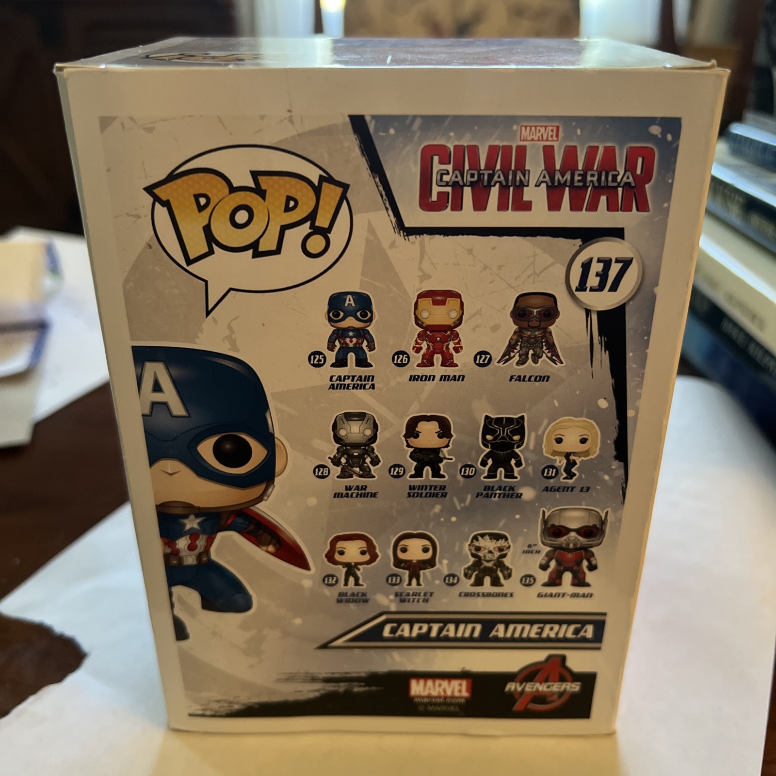 Chris Evans Signed Autograph Captain America Funko Pop 137 COA Avengers