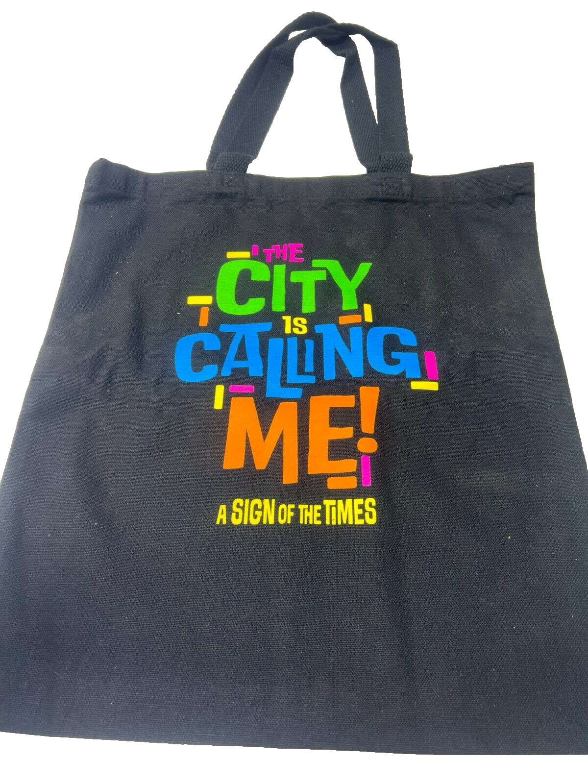 A SIGN OF THE TIMES MUSICAL BROADWAY MUSICAL CITY-TOTE CANVAS BAG NEW!ORIGINAL