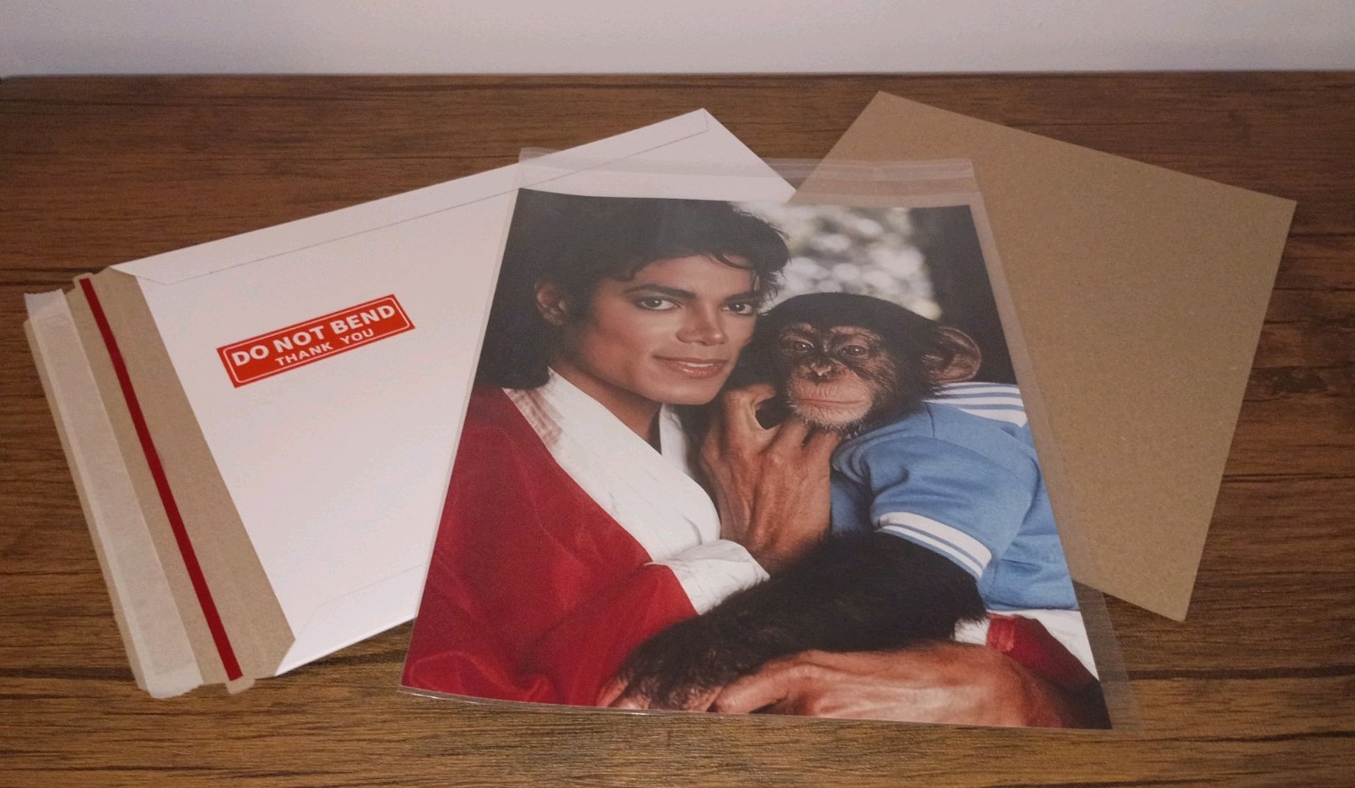 Michael Jackson & Bubbles 1983, 8.5×11 Glossy Heavyweight Photo, Six Color Ink