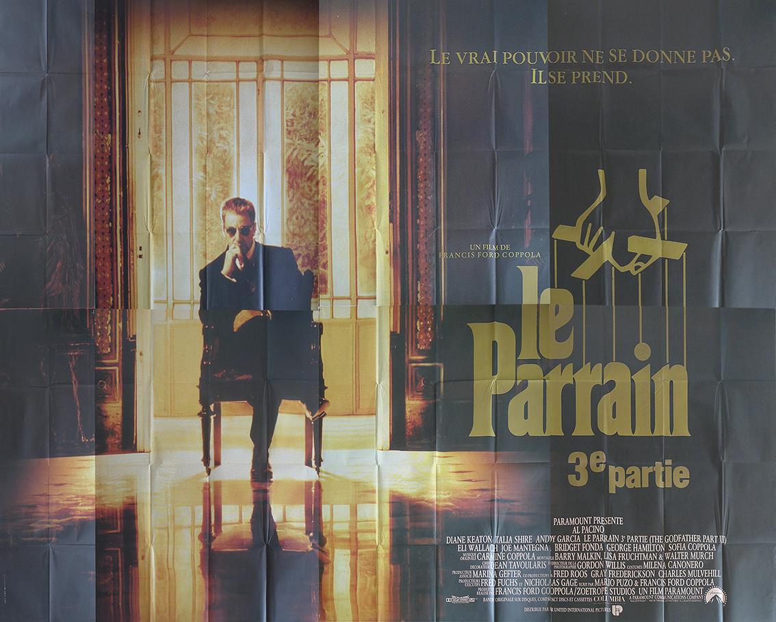 THE GODFATHER 3 – PACINO / DE NIRO / COPPOLA – RARE 8 PANELS POSTER BILLBOARD