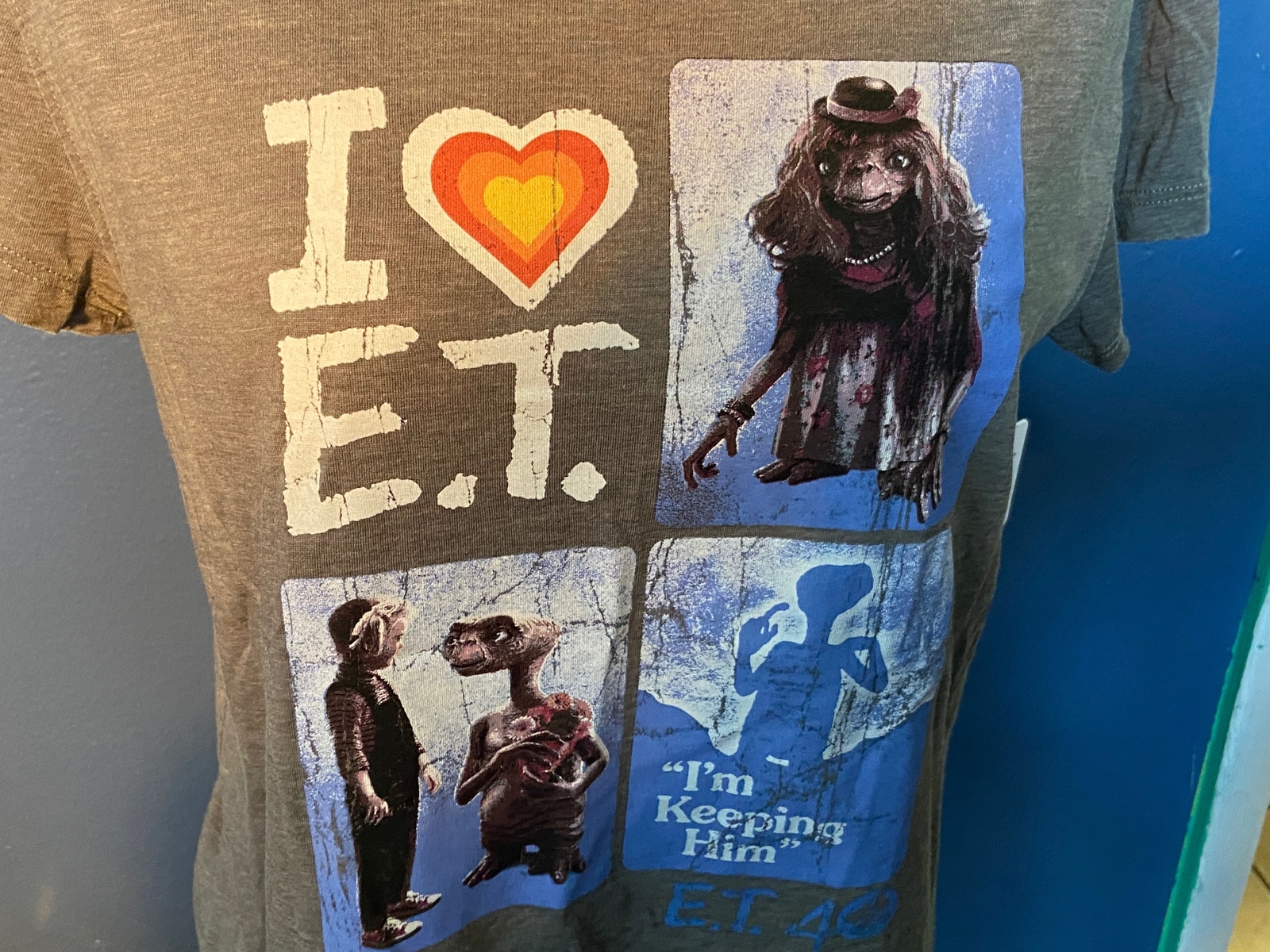 NWT Universal E.T. Extra-Terrestrial I’m Keeping Him Drew Barrymore T-Shirt S