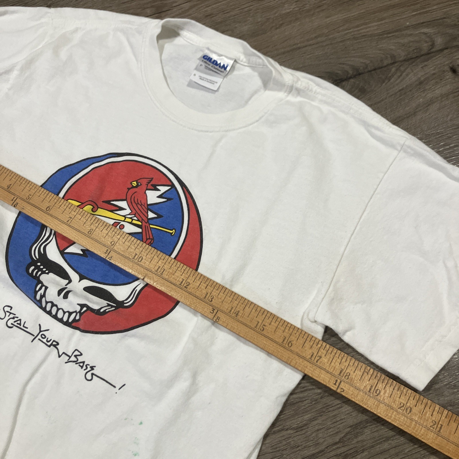 Grateful Dead Steal Your Base St Louis Cardinals MLB Baseball T-Shirt Size S Y2K