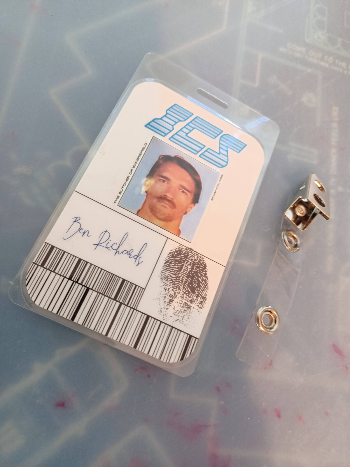 The Running Man ( Ben Richards ) I.D. Badge – Prop – Cosplay – Novelty –