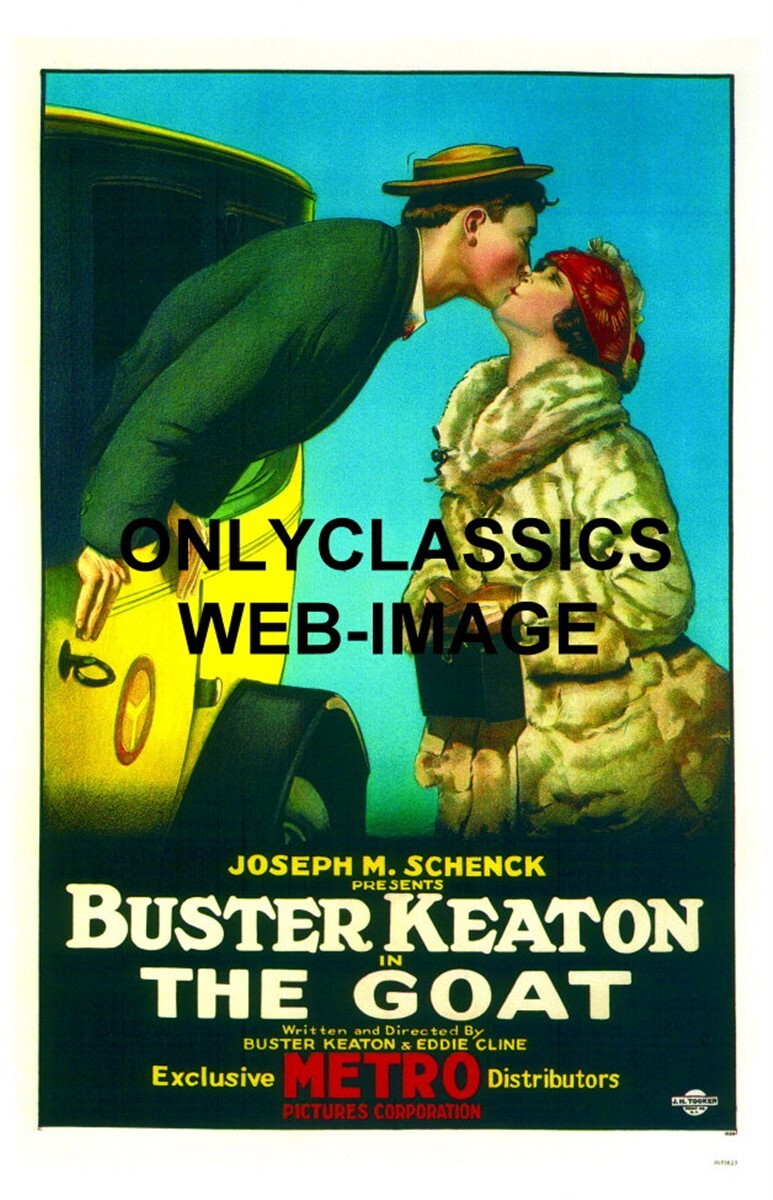 1921 BUSTER KEATON IN YELLOW TAXI 11X17 THE GOAT MOVIE POSTER SUPER ART GRAPHICS