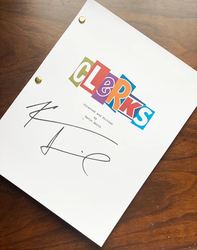 CLERKS Movie Script 1994 Cult Classic Kevin Smith Autograph With 117 Pages Long