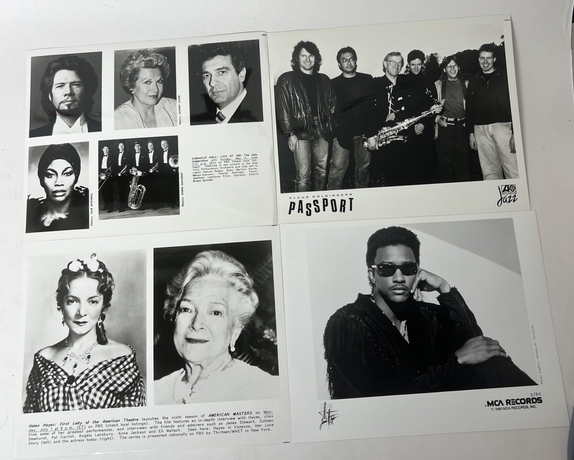 Vintage Music & TV Press Photo Lot Passport Atlantic Jazz MCA Records Promo