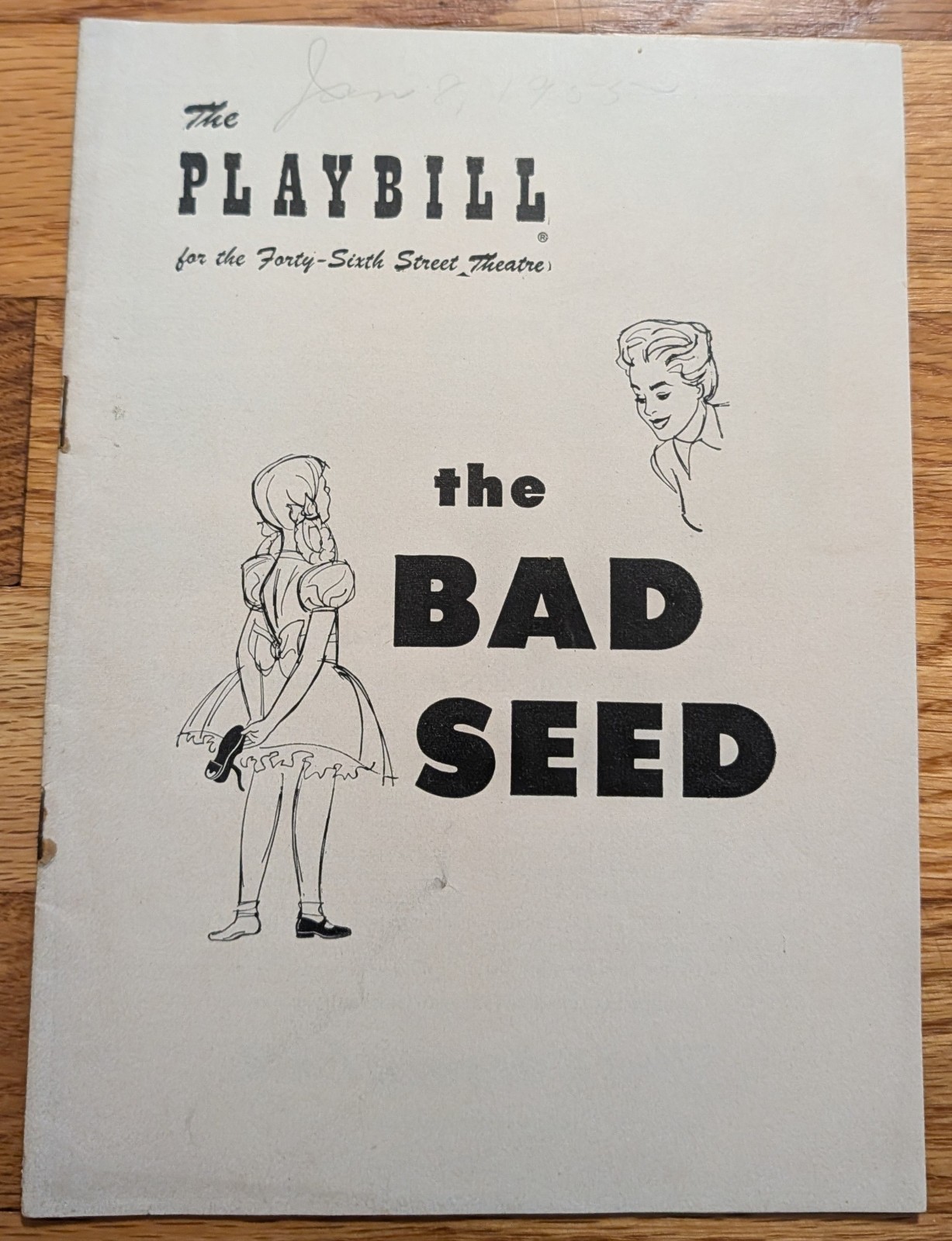 The Bad Seed Playbill January 1955 Nancy Kelly Patty McCormack Evelyn Varden