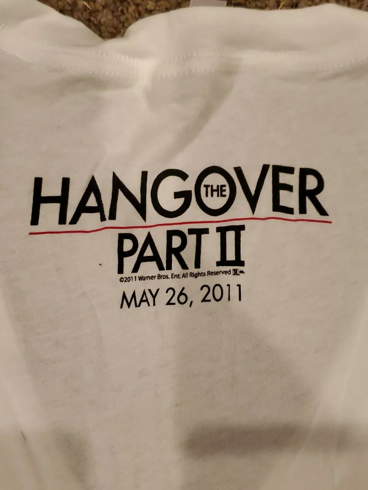 Hangover Part II Bangkoks Tattoo Parlor Movie Promo White T Shirt V Neck Women
