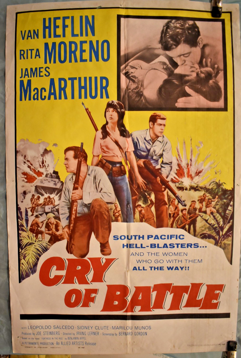 ORIGINAL CRY OF BATTLE 24″ X 41″ Movie Theater Poster 1963 Rita Moreno